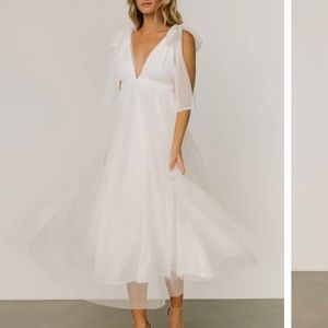 Baltic Born Brylee Swiss Dot Tulle Dress - White    Never worn!